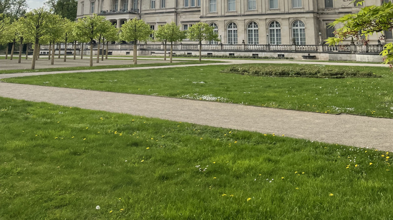 Exterior view of the industrialist Krupp family's ornate Villa Hügel