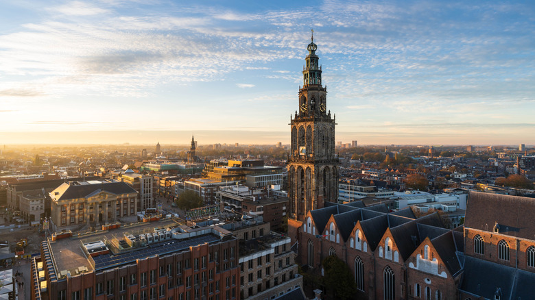 Martini Tower overlooking Groningen cityscape