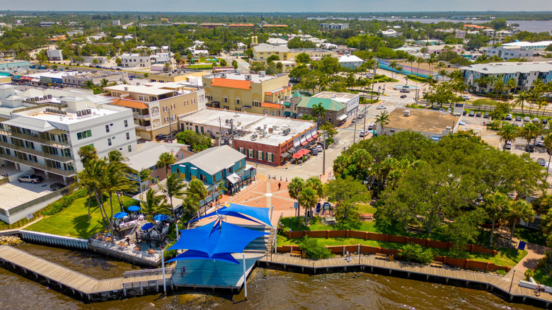 Aerial view of downtown Stuart, Florida.
