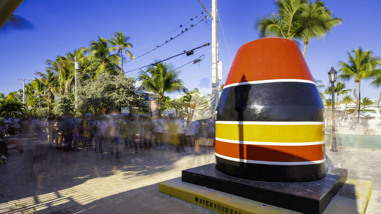 Newly relocated Key West Southernmost Point now on duval Street
