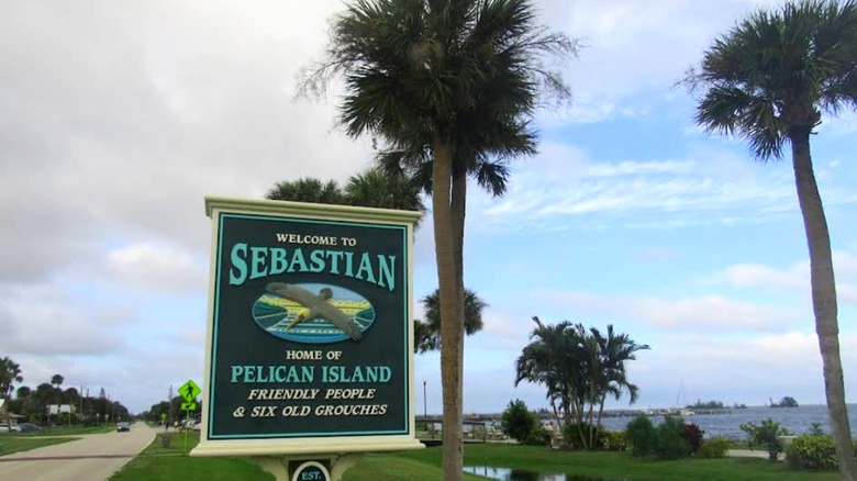 A sign for the city of Sebastian in Florida
