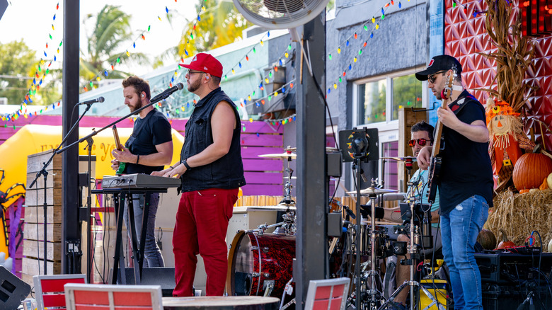 Live music band at Downtown Delray Beach, FL