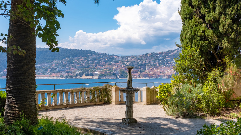 A view of Cap-Ferrat from the garden of Villa Ephrussi de Rothschild