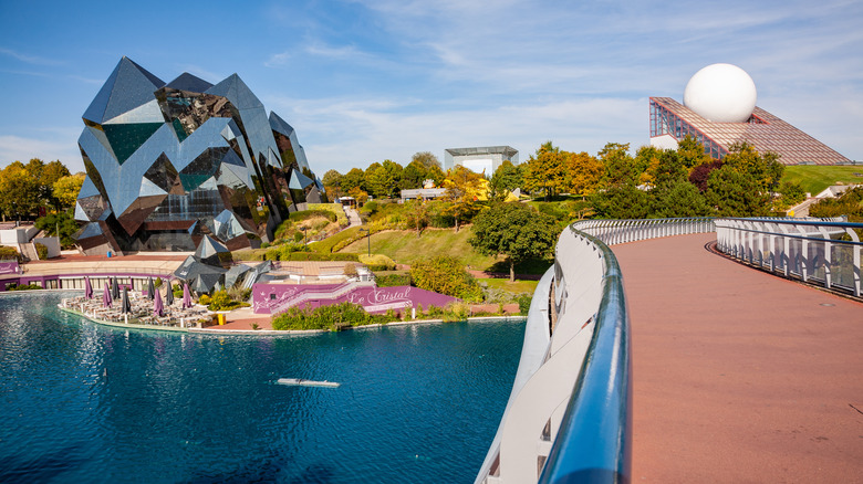 panoramic view of futuristic looking buildings