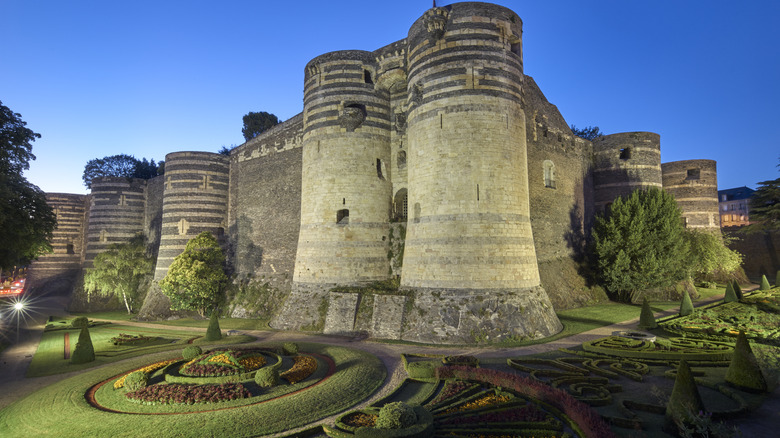 The 17 towers and massive fortress of Château d'Angers