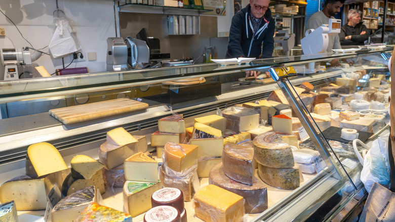 Cheese for sale at Kleinmarkthalle