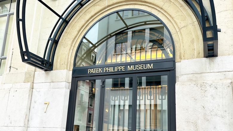 Entry door and signage for the Patek Philippe Museum