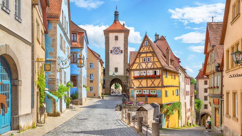 The medieval part of Rothenburg ob der Tauber, Germany