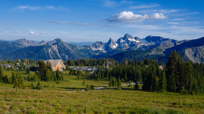 Mount Rainier and the Sunrise Visitor Center