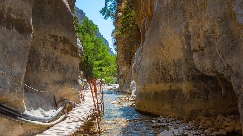 Inside Samaria Gorge in Crete
