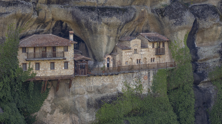 Monasteries built into a cliff