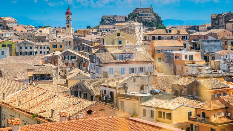 The medieval Greek town of Corfu