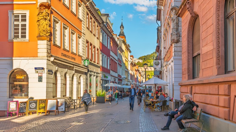 The pedestrian thoroughfare of Hauptstraße, Heidelberg
