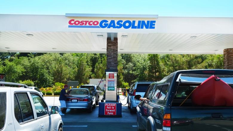 A Costco gas station in California