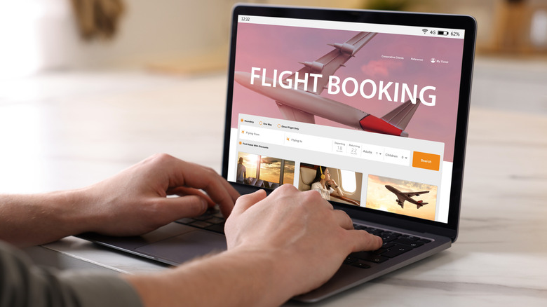 A traveler preparing to search for a plane ticket