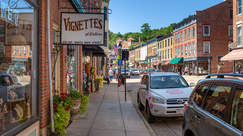 A view of historic downtown Galena, Illinois