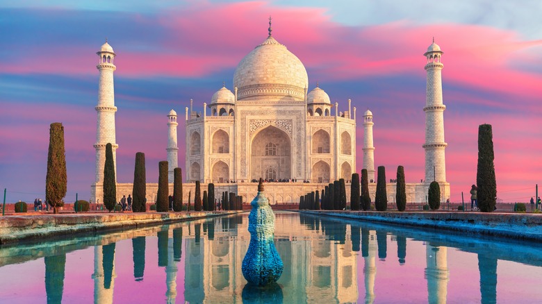Taj Mahal at sunset