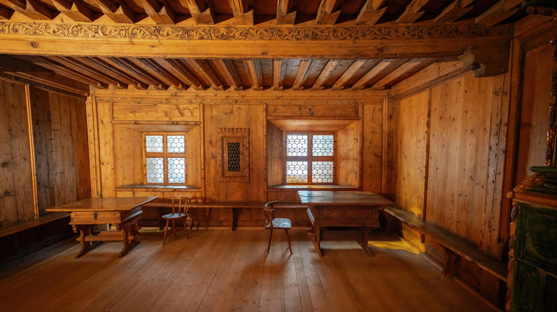 A traditional Alpine room inside the Tyrolean Folk Art Museum