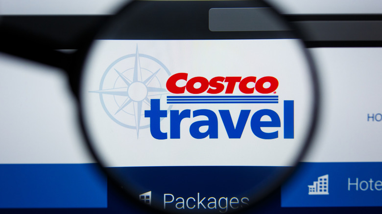 A close-up of the Costco Travel Logo on the Costco Travel website