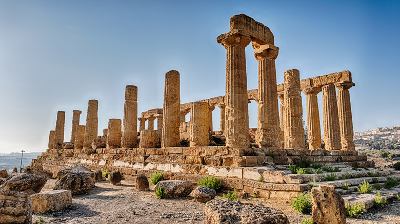 An ancient ruined temple near Agrigento, Sicily