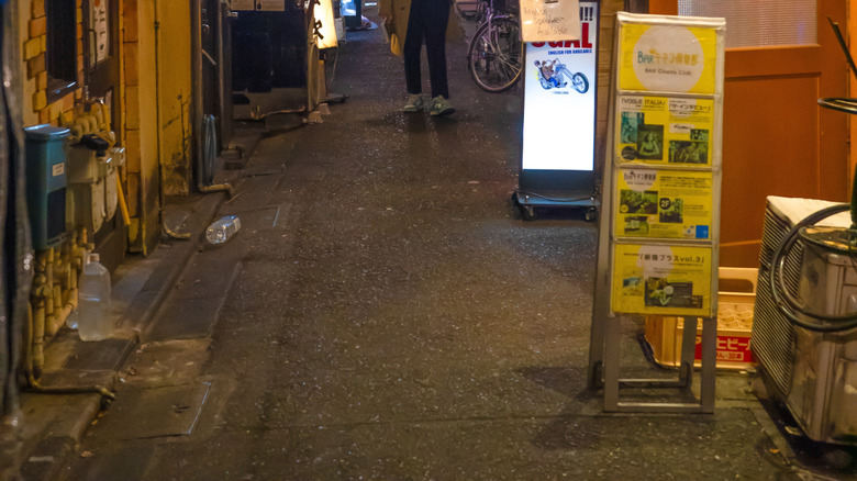 Bars in Golden Gai at night