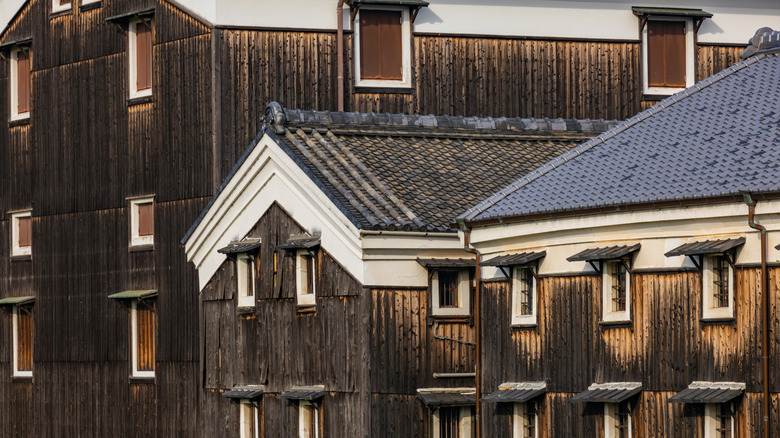 Wooden sake brewery in Fushimi, Kyoto