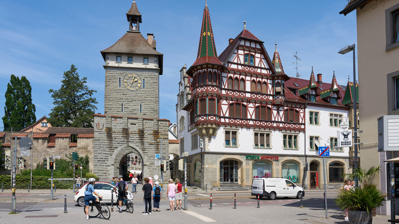 A historic city gate in Constance, Germany