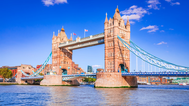 Tower Bridge seen from the River Thames