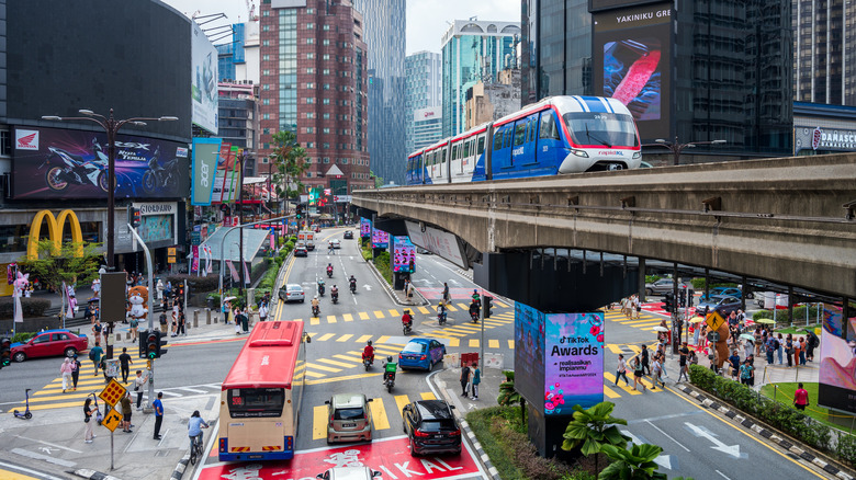 The Bukit Bintang area in downtown Kuala Lumpur.