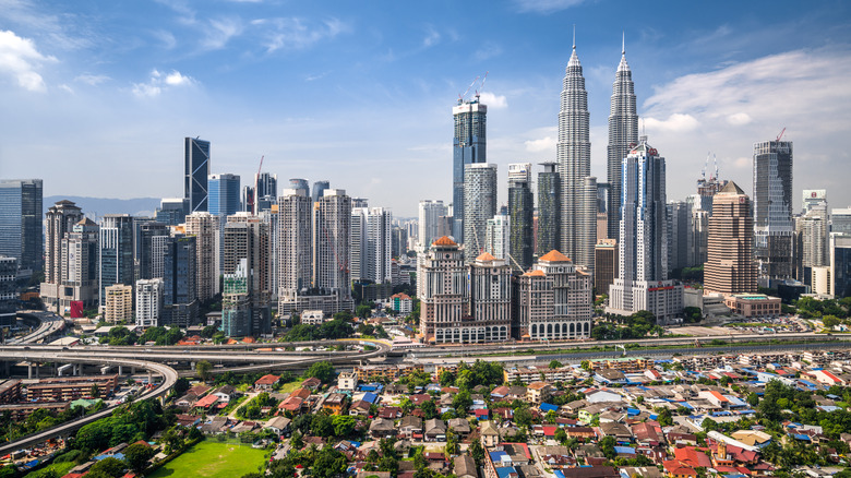 Aerial view of the Kuala Lumpur skyline
