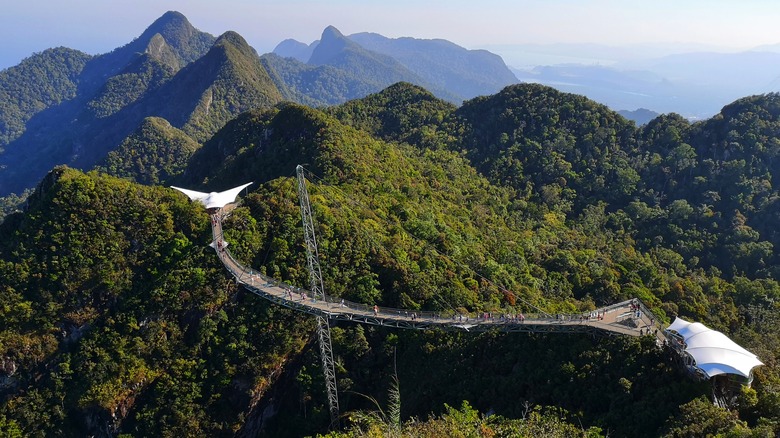 Aerial view of the Langkawi Sky Bridge