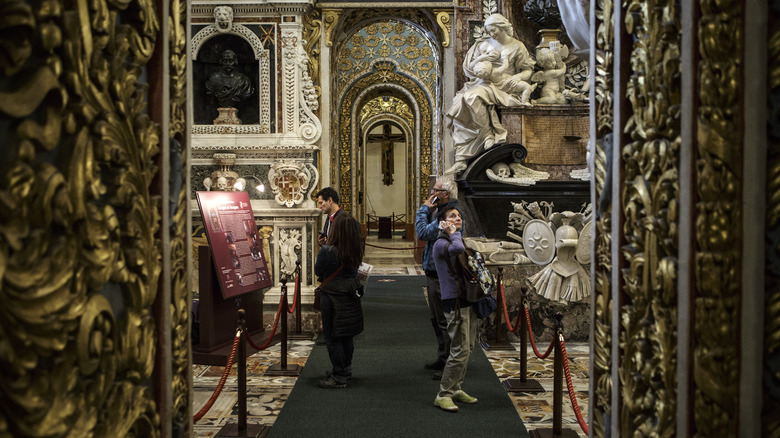 Tourists visit St. John's Co-Cathedral in Valletta