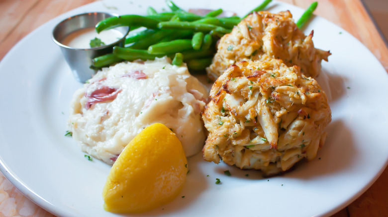 Seafood crab cakes in Annapolis