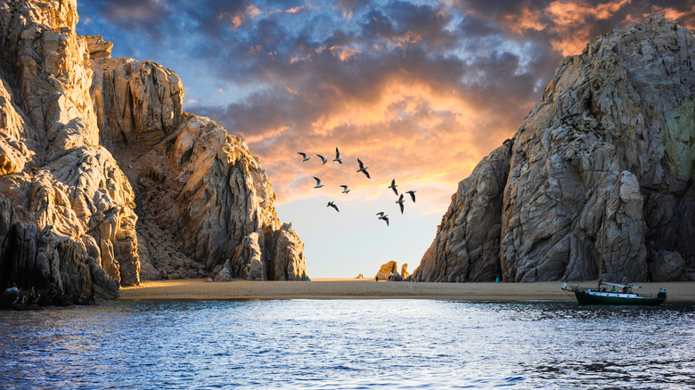 Lover's Beach near Cabo San Lucas at sunset