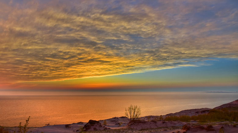 A beautiful sunset at Sleeping Bear Dunes National Lakeshore