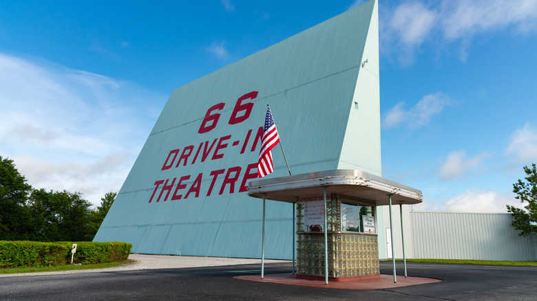 The classic 66 Drive-in Theatre in Carthage, Missouri