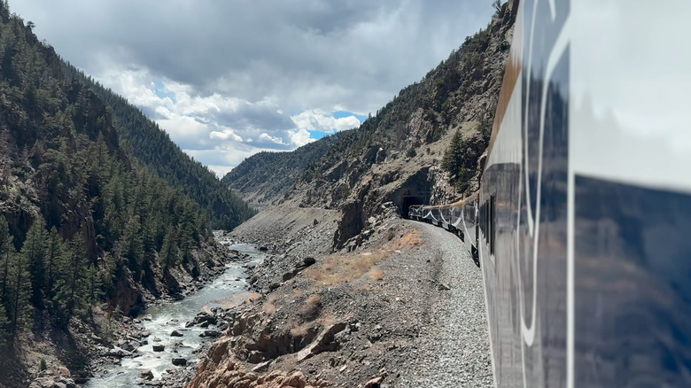 The Canyon Spirit train in the La Sal Mountains