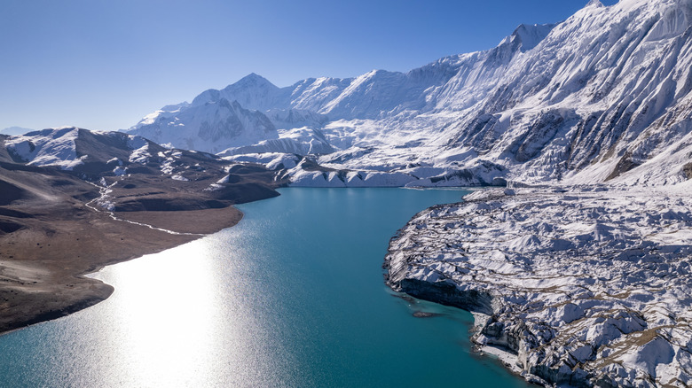 A view of Tilicho Lake in the Annapurna region.