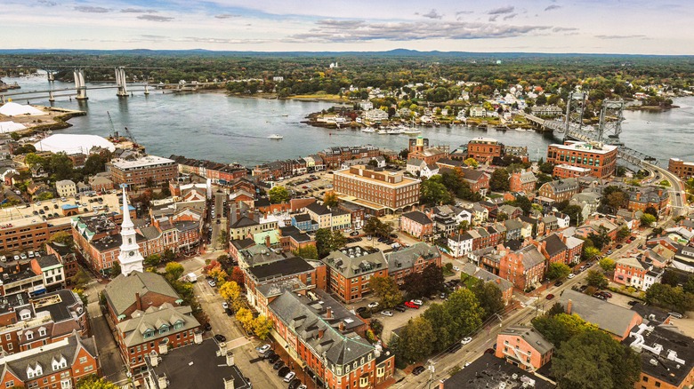 Aerial view of downtown Portsmouth
