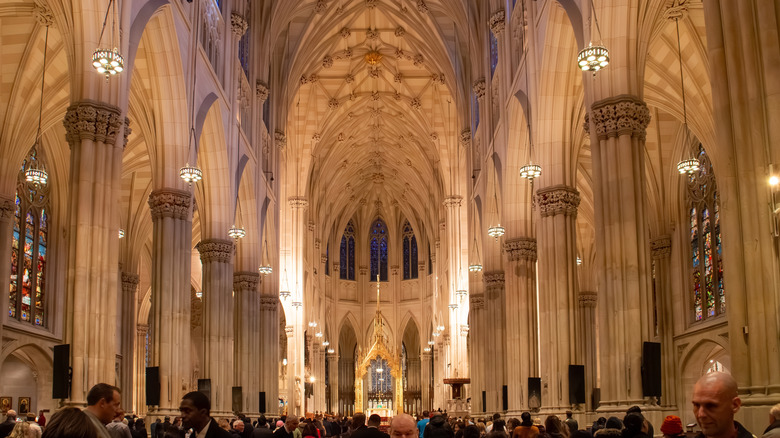 The interior of St. Patrick's Cathedral on Fifth Avenue