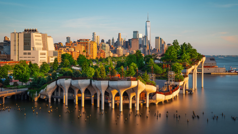 Little Island on the Hudson River in Manhattan