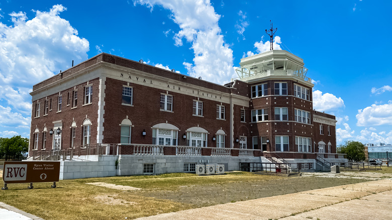 The former terminal and main building at Floyd Bennet Field in New York still stands today.