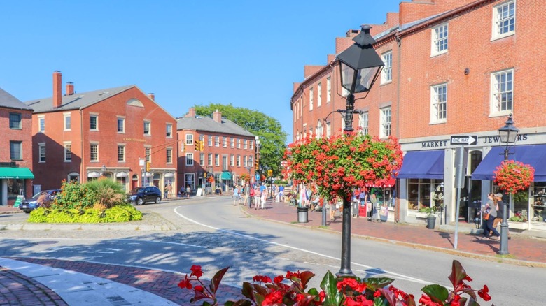 The Market Square Historical District in Newburyport, Massachusetts