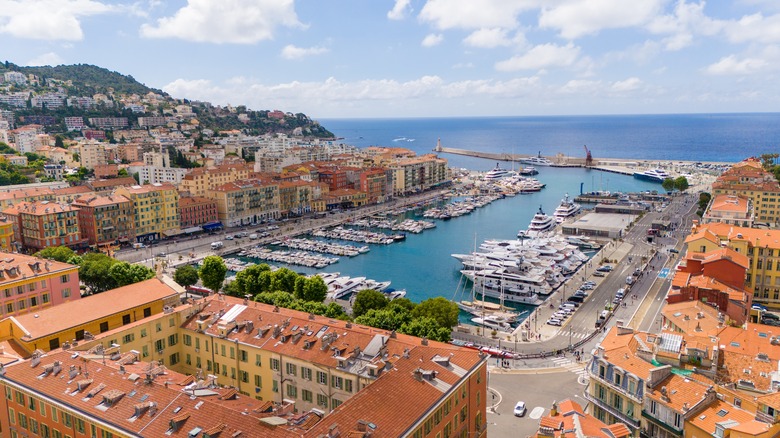 Aerial view of Port of Nice