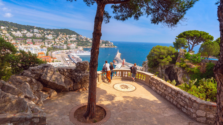 Viewpoint on Castle Hill overlooking Mediterranean Sea