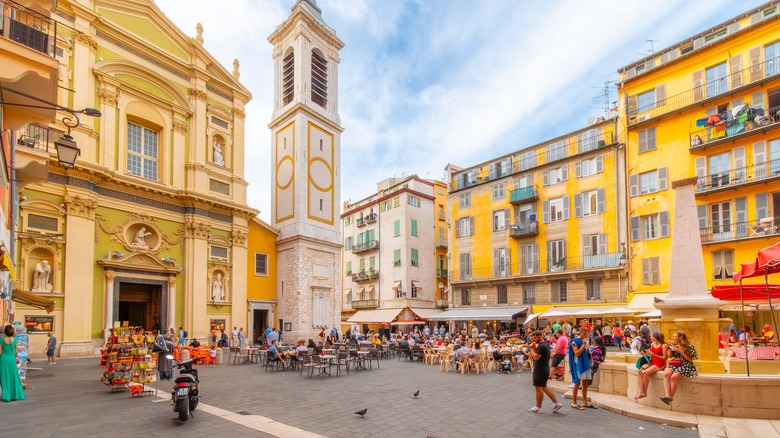 People in Place Rosetti in Old Town Nice