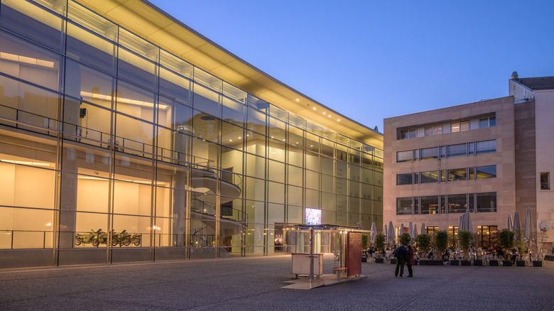 The glass facade of the Neues Museum, Nuremberg