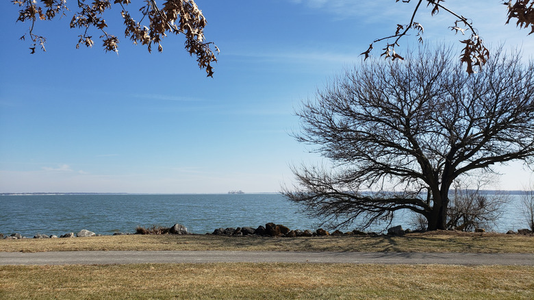 Ohio's Grand Lake Saint Marys during the winter