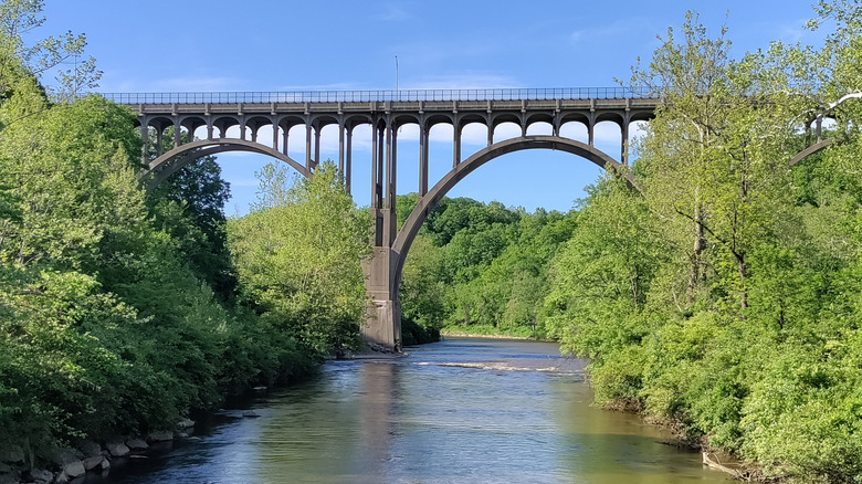 A bridge over the river in Cuyahoga Valley National Park