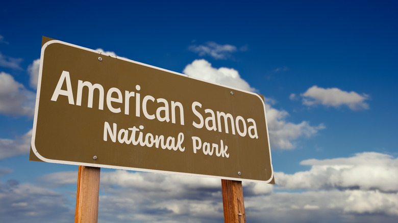 American Samoa National Park welcome sign